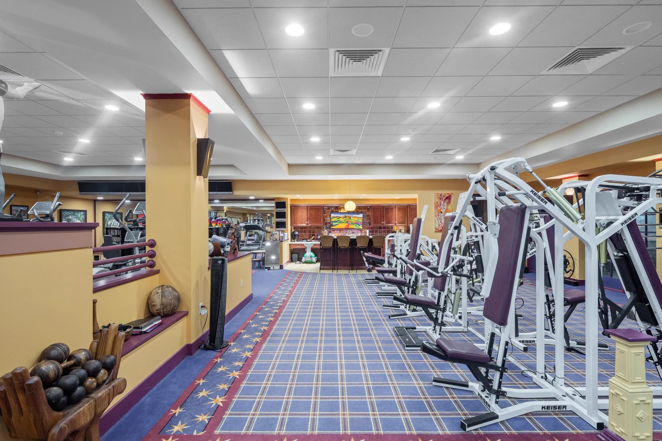 The 4,000-square-foot fitness center inside The Spa