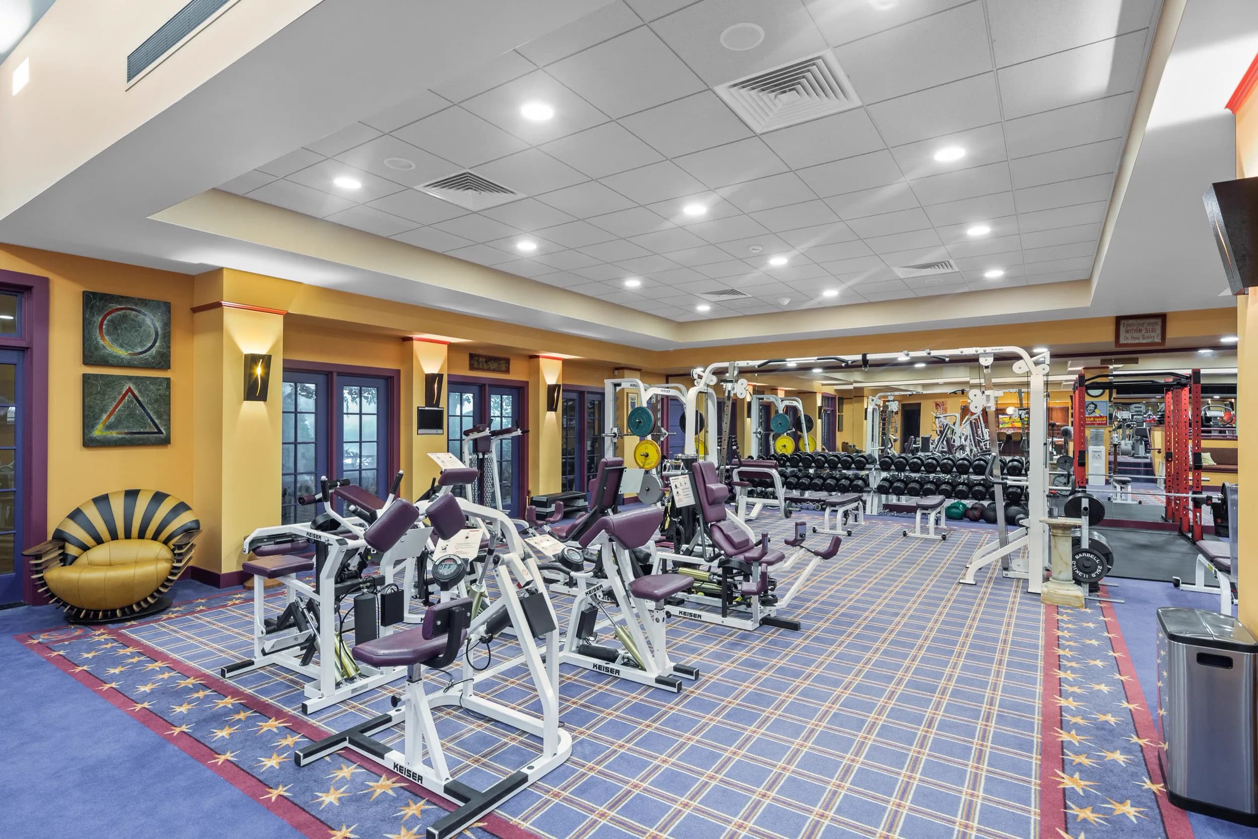 Strength equipment in the fitness center